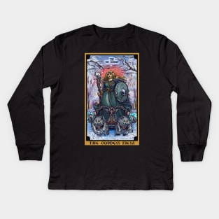 The Goddess Freya The Chariot Tarot Card Kids Long Sleeve T-Shirt